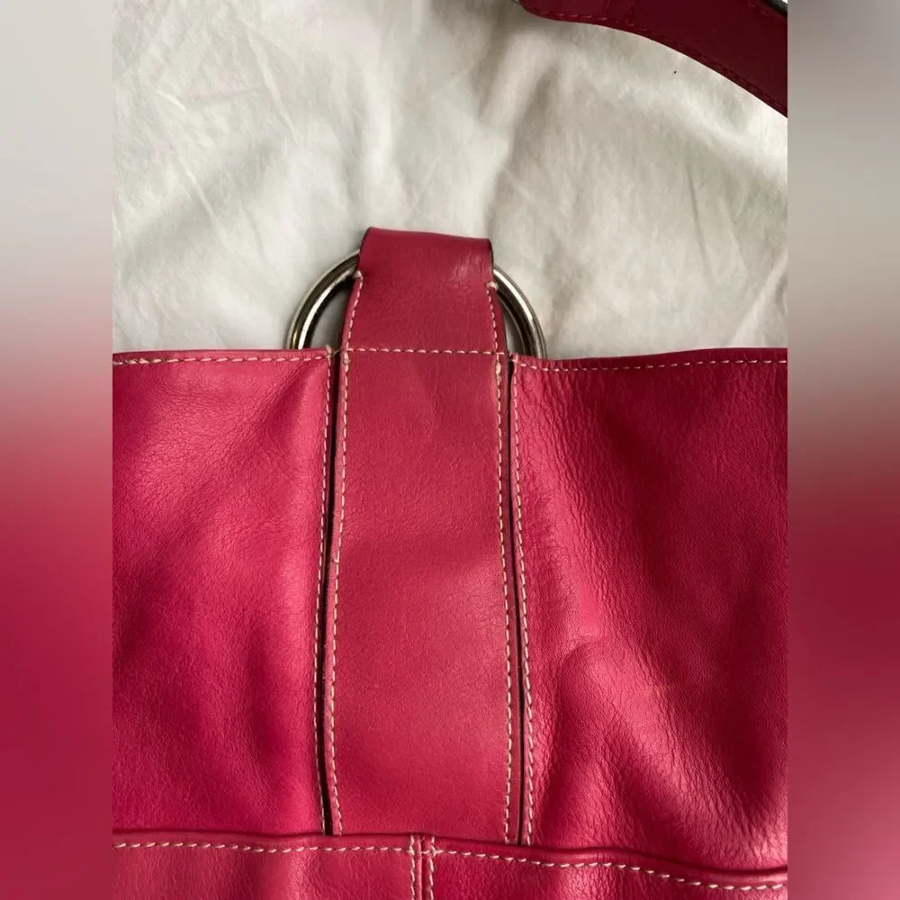 Fuschia Pink Y2K Leather Handbag
